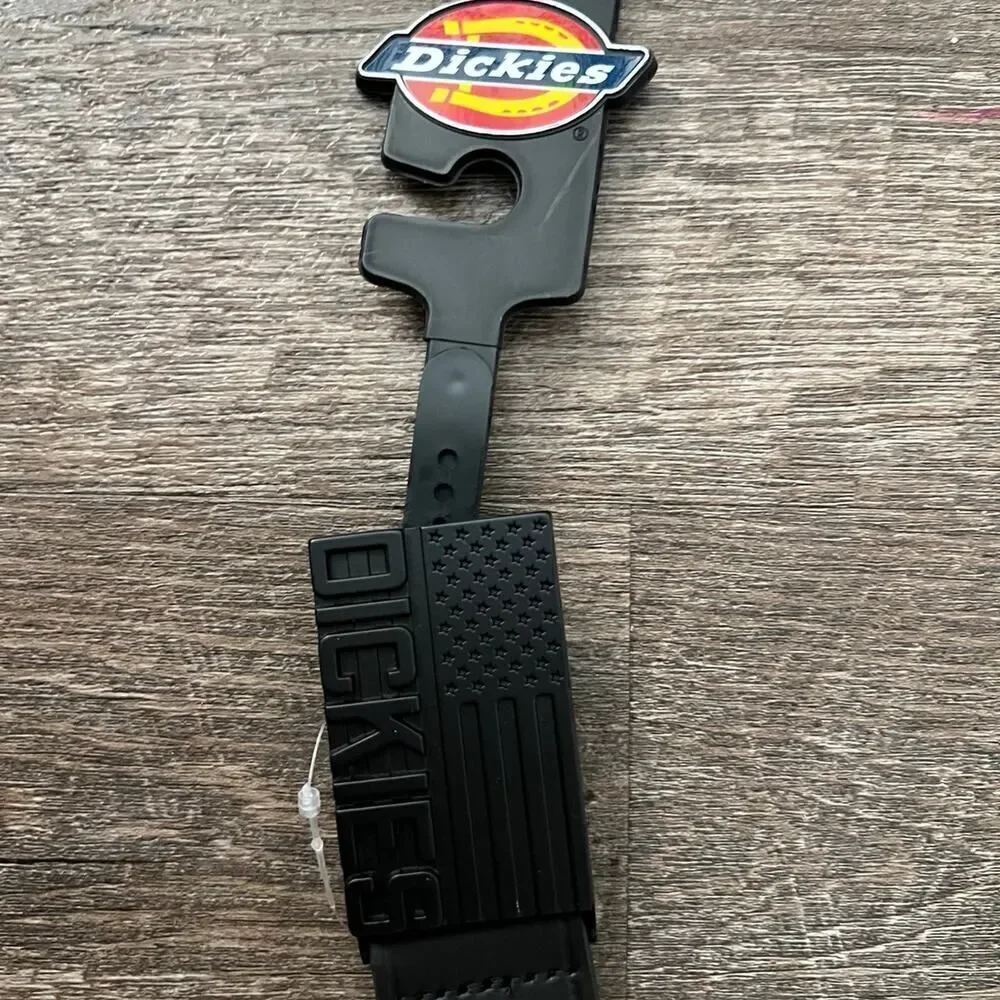 Dickies American Flag Plaque‎ Buckle Casual Leather Belt-Size Large